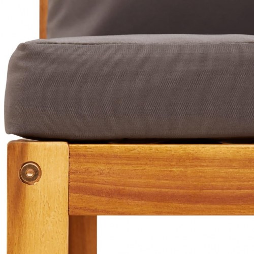 Havesofasæt med 5 dele og hynder i træ akacie og rattan