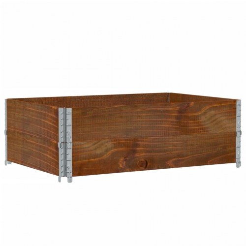 Plantekasse i massivt fyrretræ 120 x 80 cm - brun