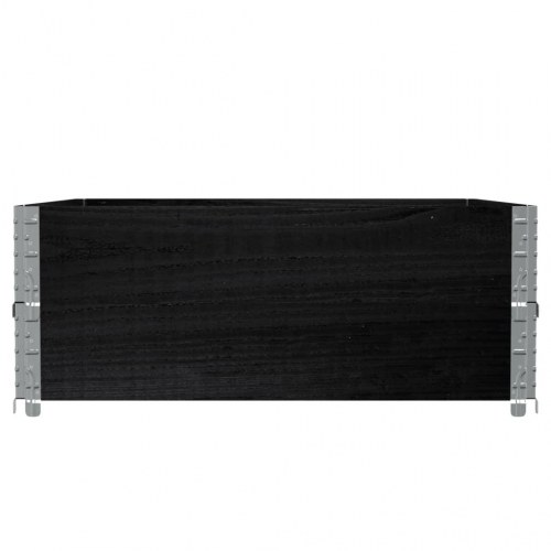 Plantekasse i massivt fyrretræ 100 x 100 cm - sort