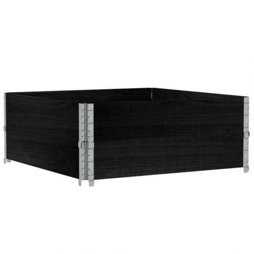 Plantekasse i massivt fyrretræ 100 x 100 cm - sort