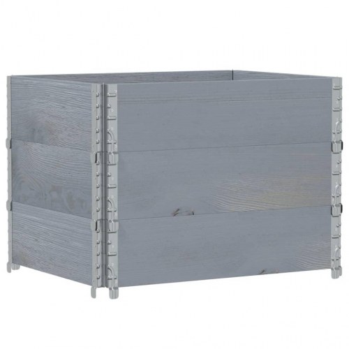 Plantekasse 80 x 60 cm i massivt fyrretræ - grå