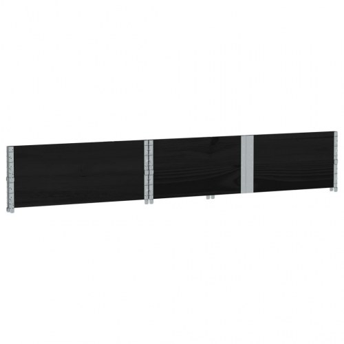 Plantekasse 150 x 100 cm i massivt fyrretræ - sort