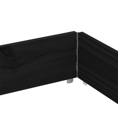Plantekasse 150 x 100 cm i massivt fyrretræ - sort