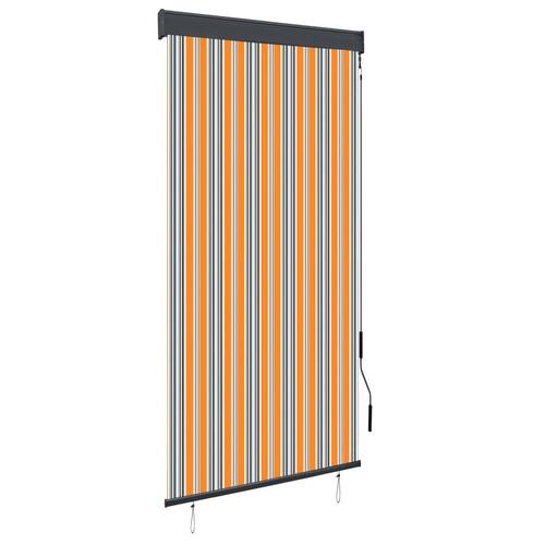 Udendørs rullegardin 100x250 cm gul og blå