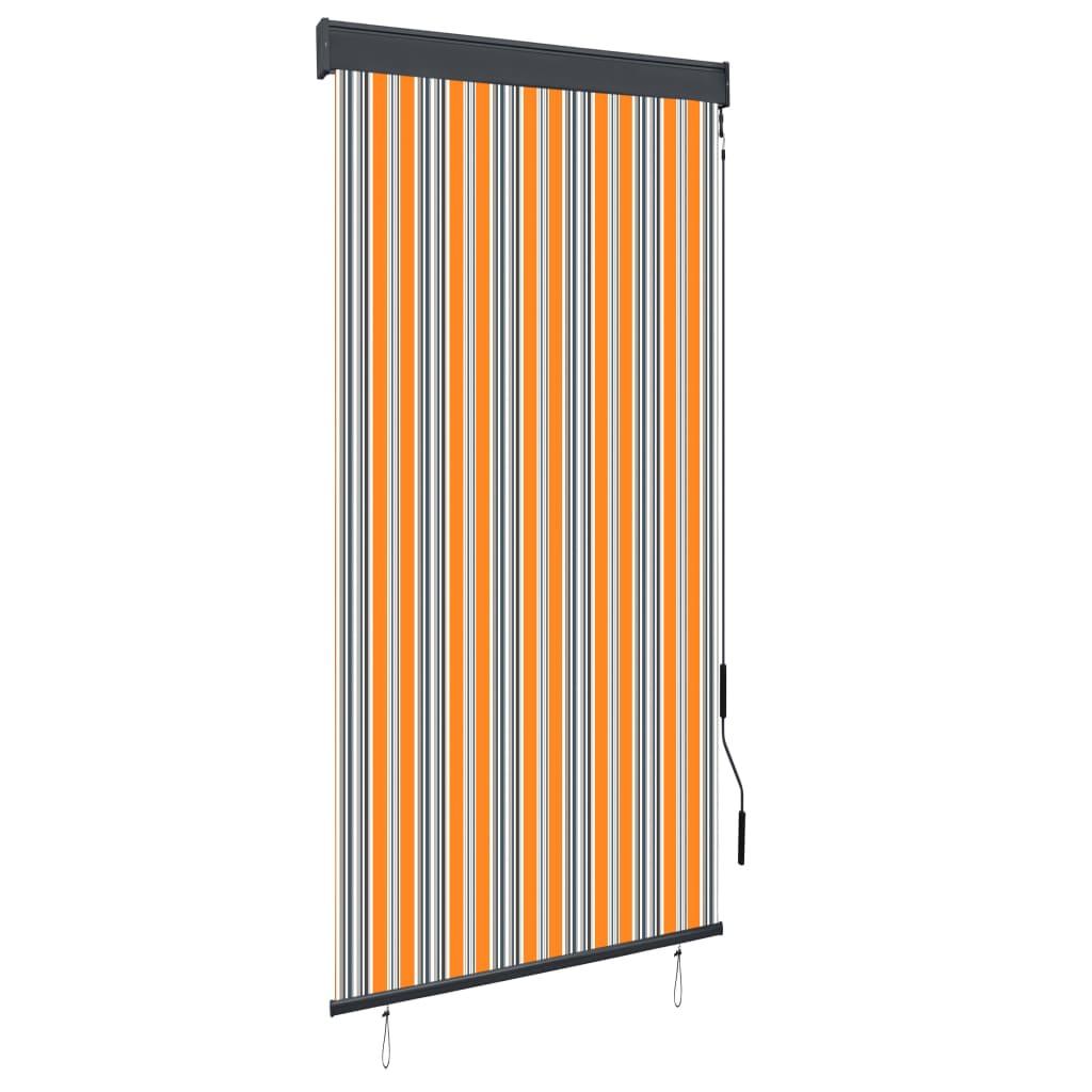 Udendørs rullegardin 100x250 cm gul og blå