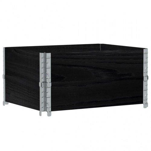 Plantekasse 80 x 60 cm i massivt fyrretræ - sort