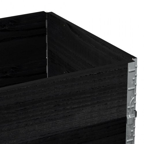 Plantekasse 80 x 60 cm i massivt fyrretræ - sort