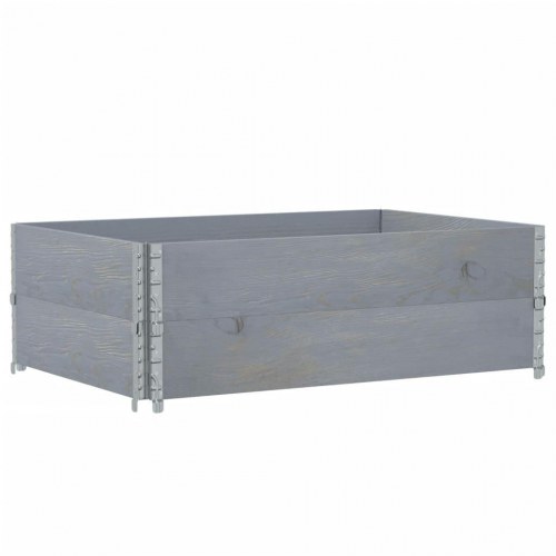 Plantekasse i massivt fyrretræ 120 x 80 cm - grå