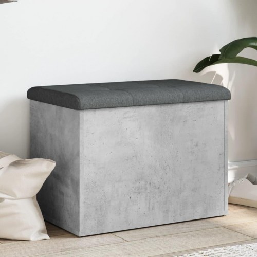 Skobænk med opbevaring 62×42×45 cm - konstrueret træ, betongrå