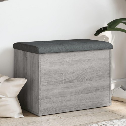 Skobænk med opbevaring 62×42×45 cm - grå sonoma-eg