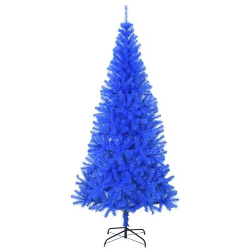 Kunstigt juletræ med juletræsfod 240 cm PVC blå