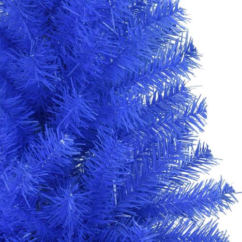 Kunstigt juletræ med juletræsfod 240 cm PVC blå