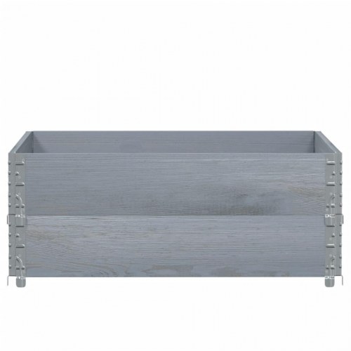 Plantekasse i massivt fyrretræ 100 x 100 cm - grå