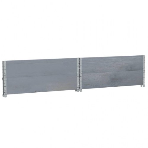 Plantekasse i massivt fyrretræ 100 x 100 cm - grå