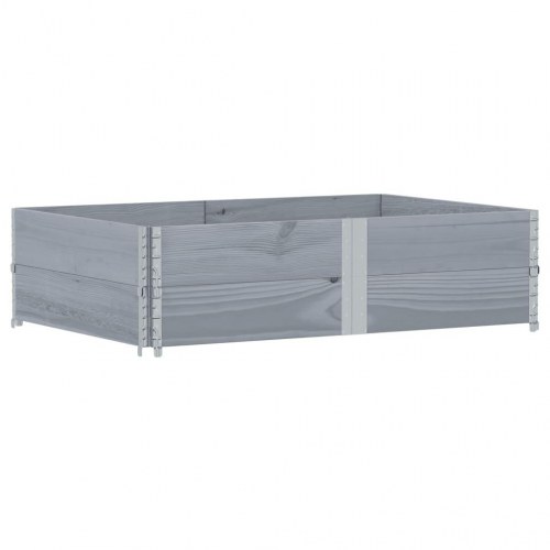 Plantekasse 150 x 100 cm i massivt fyrretræ - grå