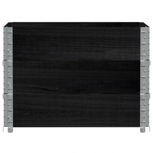 Plantekasse i massivt fyrretræ 80 x 60 cm - sort