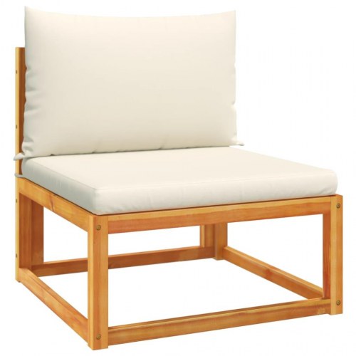 Havesofa uden armlæn med hynder træ akacie og reb