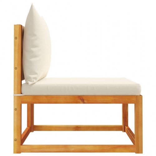 Havesofa uden armlæn med hynder træ akacie og reb