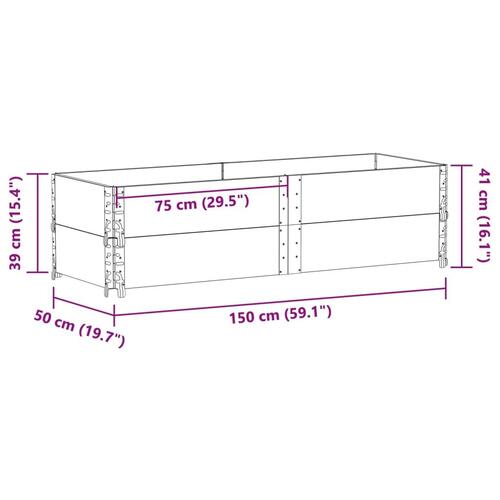 Plantekasse 150x50 cm massivt fyrretræ