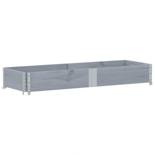 Plantekasse 150 x 50 cm i massivt fyrretræ - grå