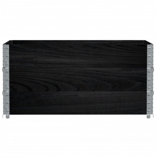 Plantekasse 120 x 80 cm i massivt fyrretræ - sort