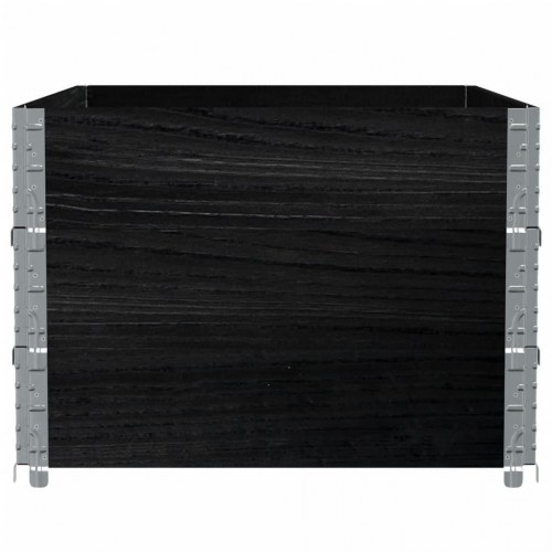 Plantekasse 120 x 80 cm i massivt fyrretræ - sort