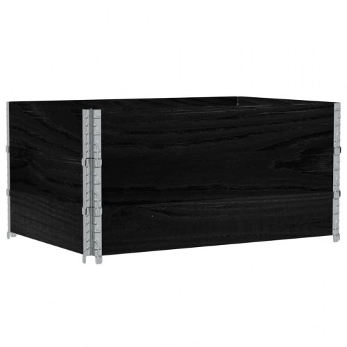 Plantekasse 120 x 80 cm i massivt fyrretræ - sort