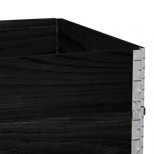 Plantekasse 120 x 80 cm i massivt fyrretræ - sort