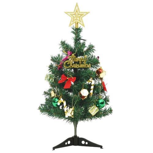 Kunstigt mini-juletræ med 20 LED'er 45 cm grøn