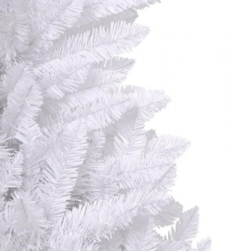 Kunstigt juletræ 120 cm - hvid, hængslet med juletræsfod