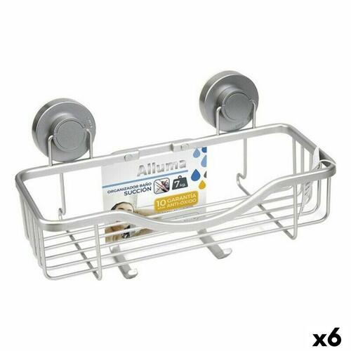 Støtte organizer til badeværelset Confortime Aluminium (6 enheder)