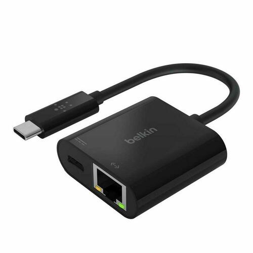 USB C til RJ45-netværksadapter Belkin INC001btBK Sort
