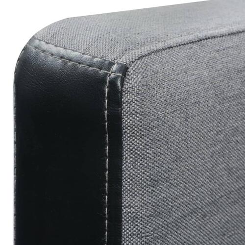 Sovesofa med chaiselong stof sort og grå