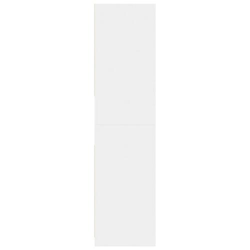 Klædeskab 80x50x200 cm konstrueret træ hvid