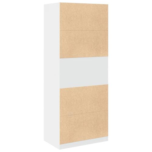 Klædeskab 80x50x200 cm konstrueret træ hvid