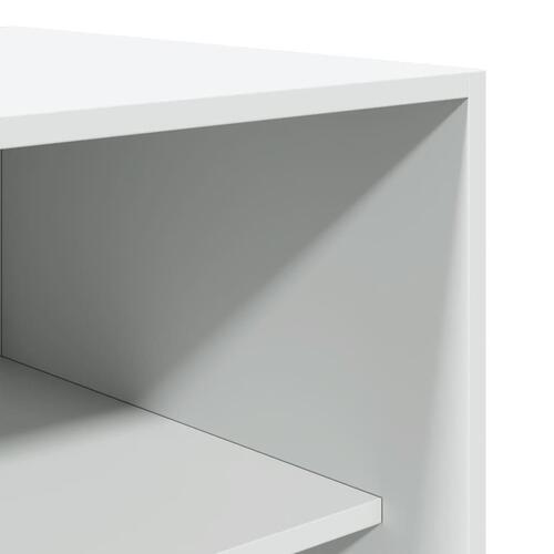 Klædeskab 80x50x200 cm konstrueret træ hvid