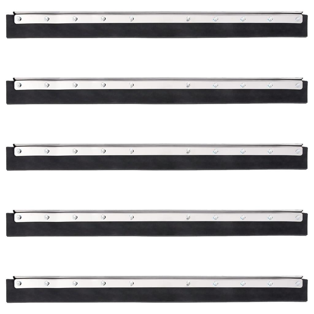 Gulvskrabere 5 stk. (løse hoveder) 75x2x5 cm stål og gummi billede