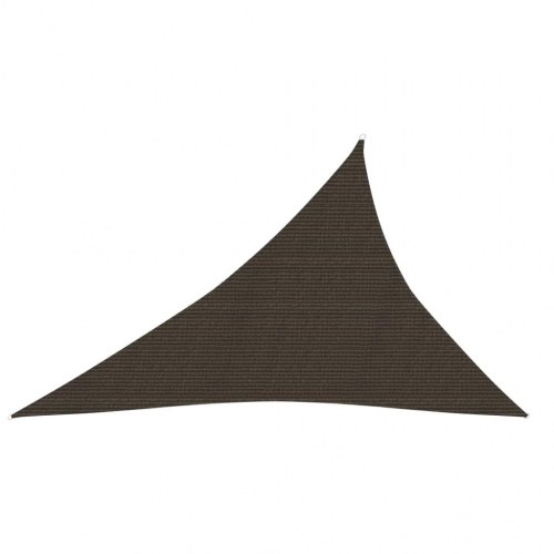 Solsejl trekant 3×4×5 m - HDPE 160 g/m², brun