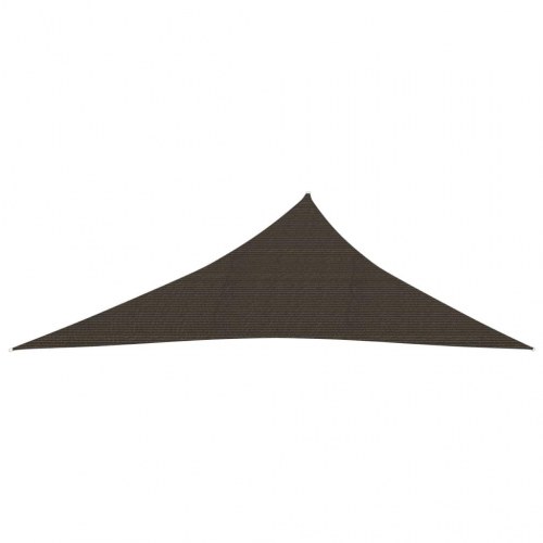 Solsejl trekant 3×4×5 m - HDPE 160 g/m², brun
