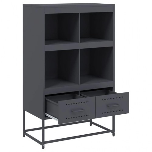 Skab i koldvalset stål 68 x 39 x 111,5 cm - antracitgrå