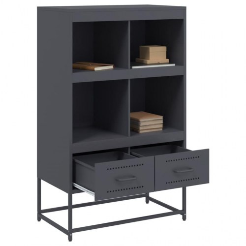 Skab i koldvalset stål 68 x 39 x 111,5 cm - antracitgrå