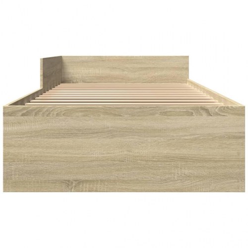 Sengeramme med sengeheste 90 x 190 cm - sonoma-eg