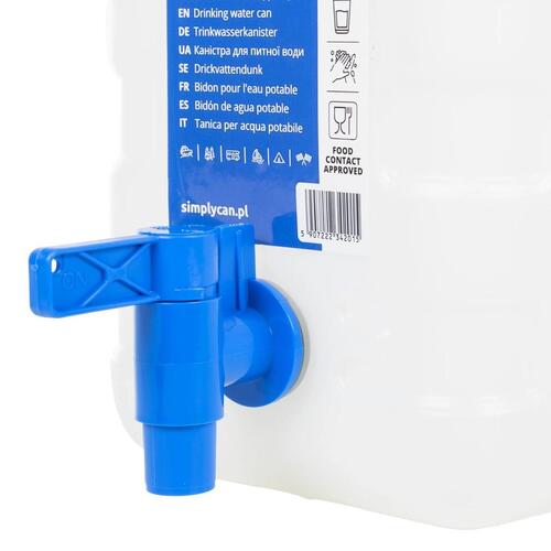 Vanddunk med tappehane 122 l plast transparent