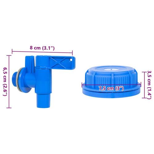 Vanddunk med tappehane 122 l plast transparent