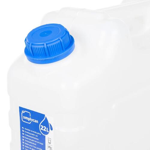 Vanddunk med tappehane 22 l plast transparent