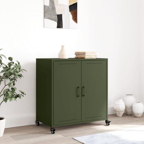 Skab 68,5x39x72 cm stål olivengrøn