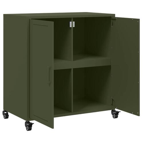 Skab 68,5x39x72 cm stål olivengrøn