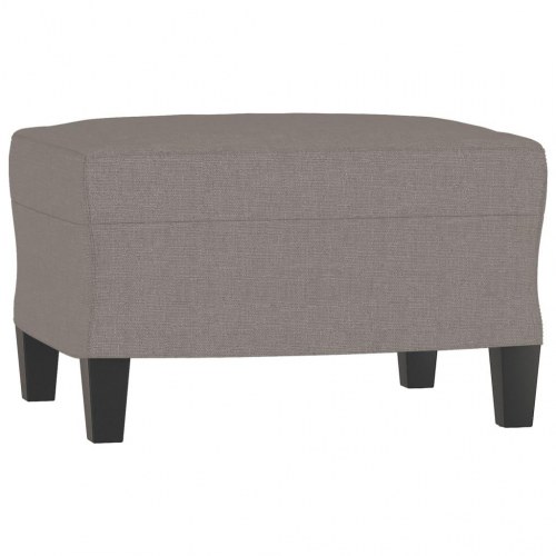 3-personers sofa med fodskammel 180 cm - stof, gråbrun