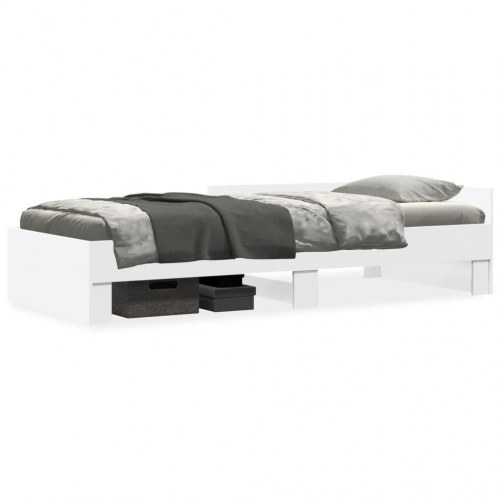 Sengeramme med sengeheste 90 x 190 cm - hvid