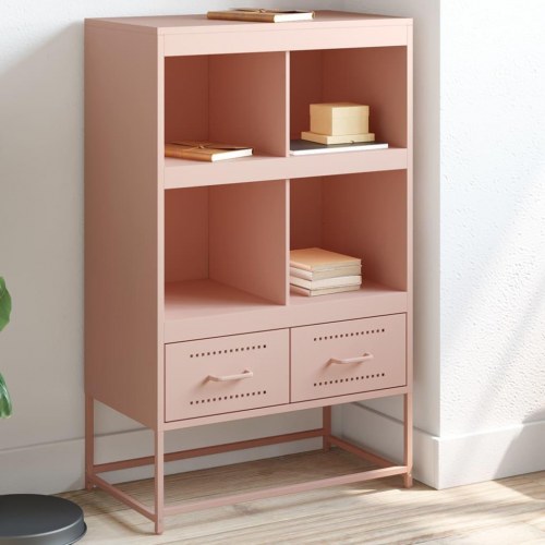 Skab 68x39x111,5 cm stål lyserød